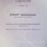 Blakstienų priauginimo sertifikatas Blakstienų priauginimo sertifikatas