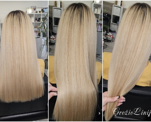 Plaukų tiesinimas keratinu GK Hair plauku tiesinimas keratinu grozio linija